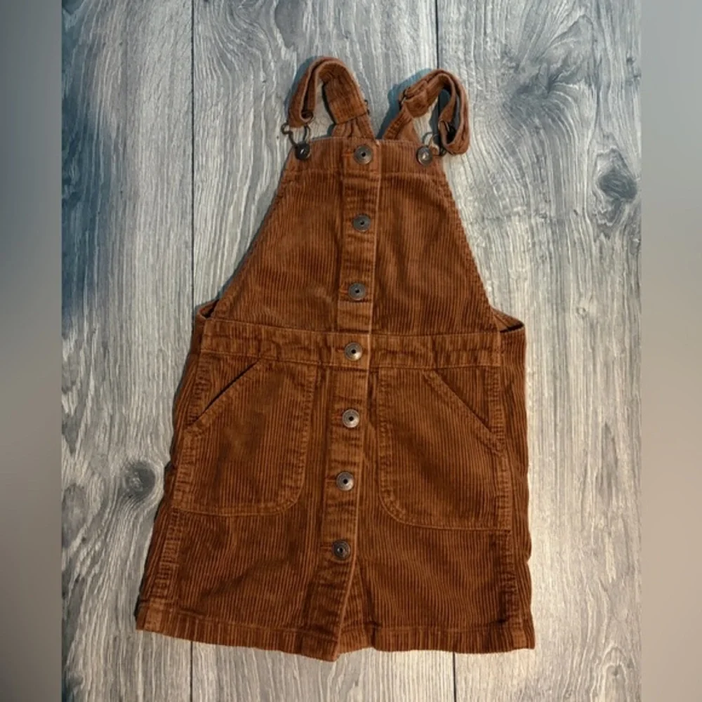 OshKosh B'gosh Corduroy Button-Front Overalls in Dress Rust Brown 100% Cotton